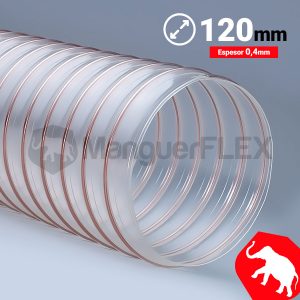Tubo flexible aspiración 120 mm