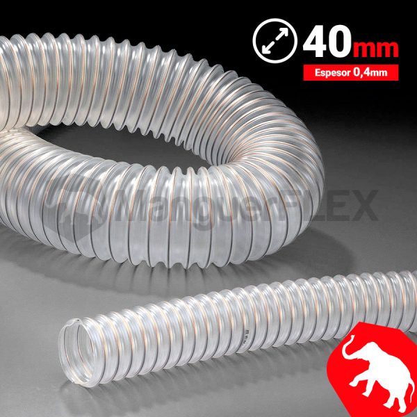 Tubo flexible aspiración 40 mm